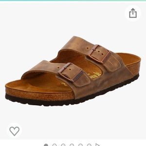 Brand new, unworn Birkenstock Arizona with soft footbed in Tobacco Brown